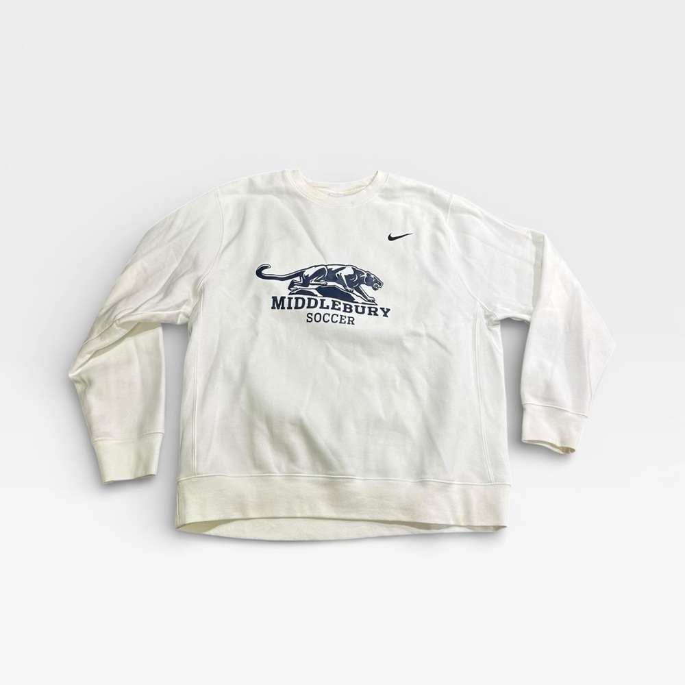 Nike Middlebury Soccer White Crewneck Sweatshirt